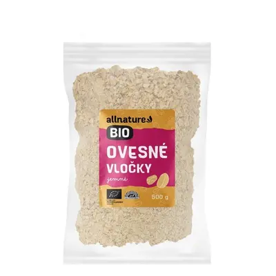 Allnature Ovesné vločky jemné BIO 500g