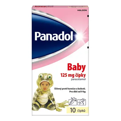 Panadol Baby 125mg čípky ke snížení horečky u dětí 10ks