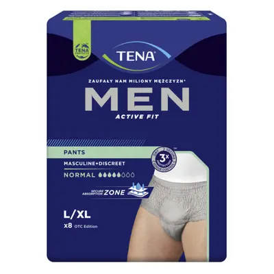 Tena Men Pants Normal Grey L/XL kalhotky absorpční natahovací