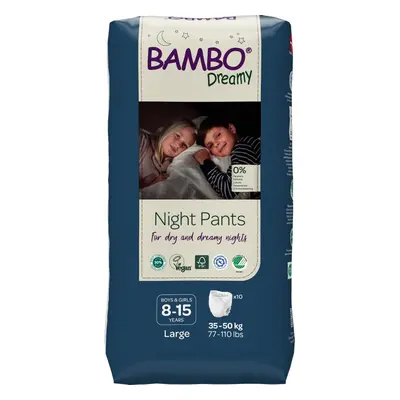 Bambo Dreamy Night Pants Unisex plenkové kalhotky 35-50kg, 8-15let, 10ks