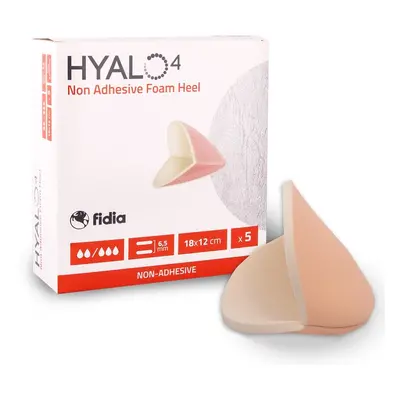 HYALO4 NON ADHESIVE FOAM HEEL DRESSING 18 X 12 CM PĚNOVÉ KRYTÍ NA PATU, 5KS