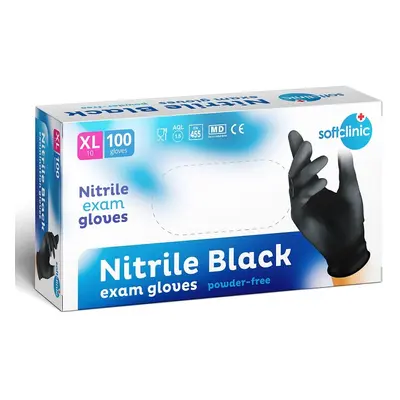 SOFTCLINIC Rukavice Nitril nepudr. černé XL 100 ks