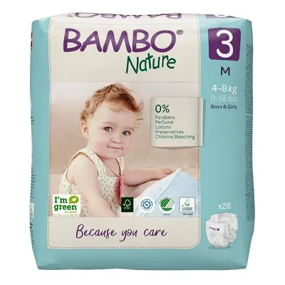 Bambo Nature 3 dětské plenky 4 - 8 kg 28 ks