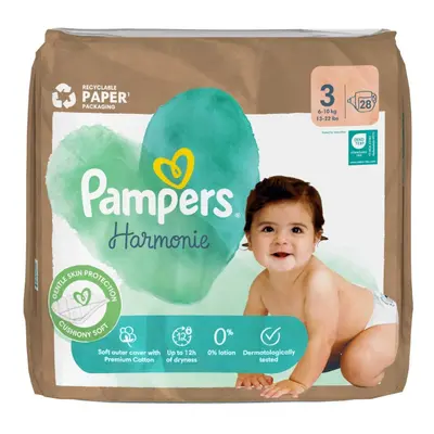 Pampers Harmonie 3 plenkové kalhotky 6-10kg 28ks