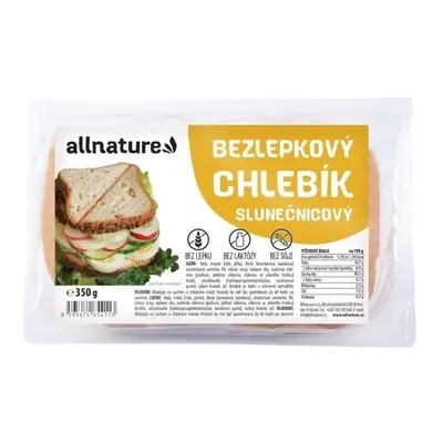 Allnature Bezlepkový chlebík slunečnicový 350g