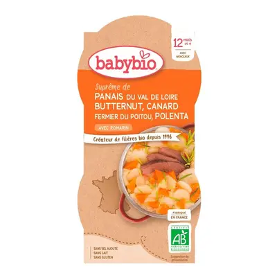 BABYBIO pastinák máslová dýně kachna polenta 2x200g