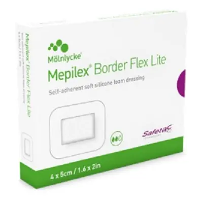 MEPILEX BORDER FLEX LITE samolepící pěnové krytí 4X5 CM, 10 KS