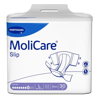 KALHOTKY ZALEPOVACÍ MOLICARE SLIP 8 KAP L BOKY 120-150CM,2973ML,30KS