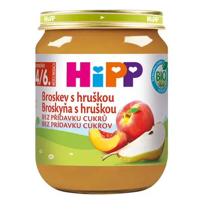 HiPP Broskev s hruškou BIO 4/6m 125g