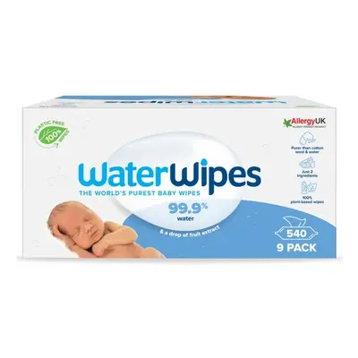 WaterWipes Dětské vlhčené ubrousky 100% bioodbouratelné 9x60ks