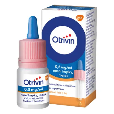 Otrivin 0,5mg/ml nosní kapky pro děti při léčbě ucpaného nosu 10ml