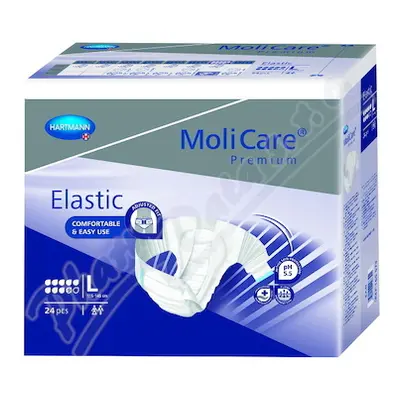 KALHOTKY ZALEPOVACÍ MOLICARE ELASTIC 9 KAPEK L BOKY 115-145CM,3856ML,24KS