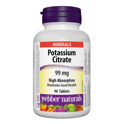 Webber Naturals Potassium Citrate 99mg tbl.90