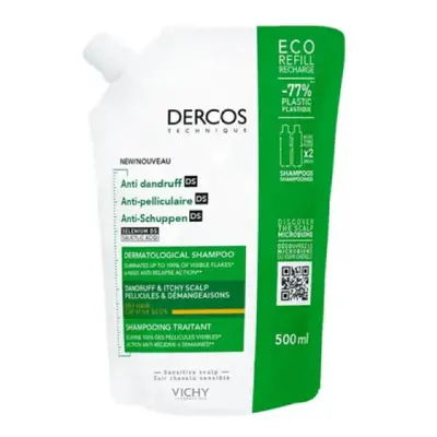 VICHY DERCOS Šampon na suché lupy náplň 500ml