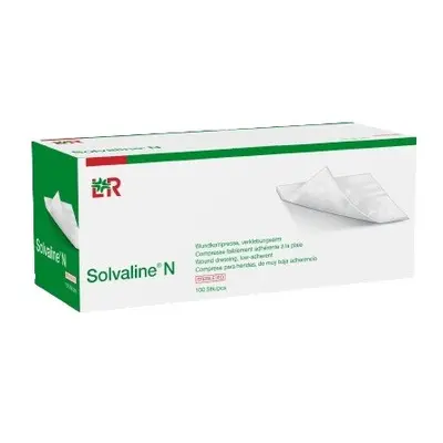 kompresy Solvaline N sterilní 5cm x 5cm, speciální savé, oboustranně použitelné,