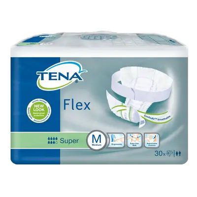 TENA Flex Super Medium - Inkontinenční kalhotky s páskem na suchý zip (30ks)