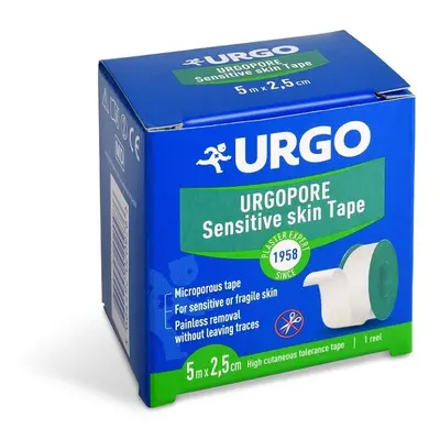 URGO PORE Náplast netkaný textil 2.5cmx5m NOVÁ