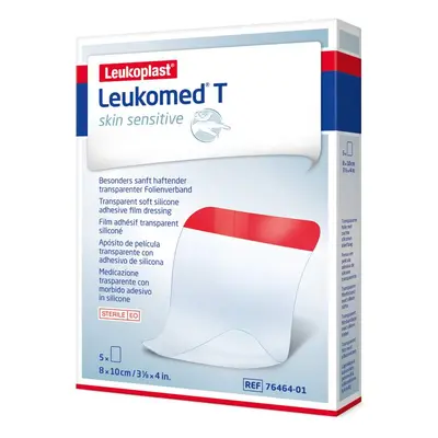 Leukomed T Skin Sensitive 8x10cm 5ks náplast bez polštářku