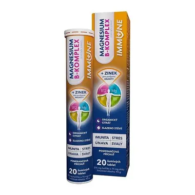 Magnesium B-komplex IMMUNE Glenmark 20 šumivých tablet