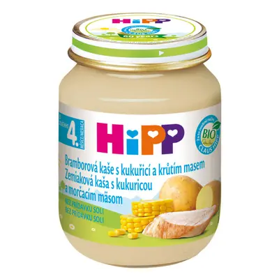 HiPP BABY BIO Bramborová kaše s kukuřicí a krůtím 125g