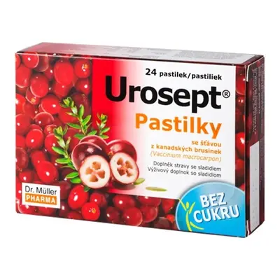 Urosept pastilky bez cukru 24ks Dr.Müller