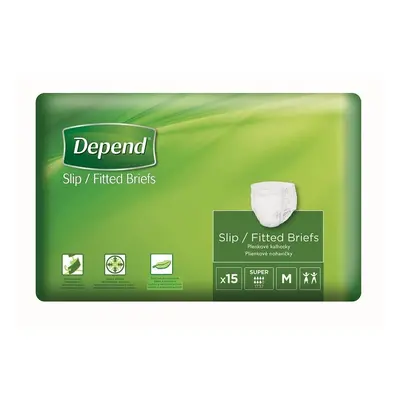 Depend Slip Super inkontinenční kalhotky vel.M 15ks