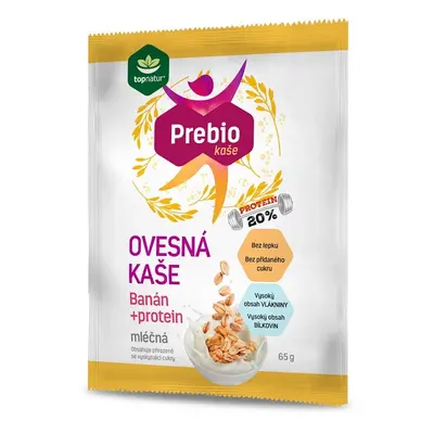 Prebio ovesná kaše banán+protein 65g TOPNATUR