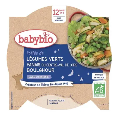 BABYBIO večerní menu zelenina, pastinák s bulgurem 12m+ 230g