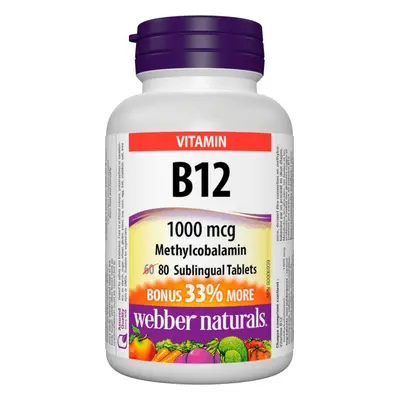 Webber Naturals B12 1000 mcg 80 tbl