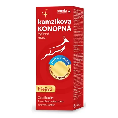 Cemio Kamzíkova konopná mast hřejivá 200ml dárek