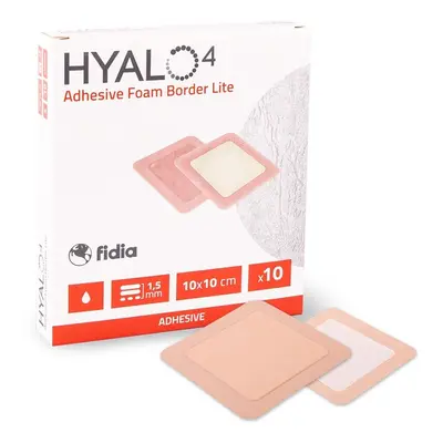 HYALO4 SILICONE ADHESIVE BORDER LITE FOAM DRESSING 5 X 5 CM ODLEHČENÉ ADHEZIVNÍ PĚNOVÉ KRYTÍ SE