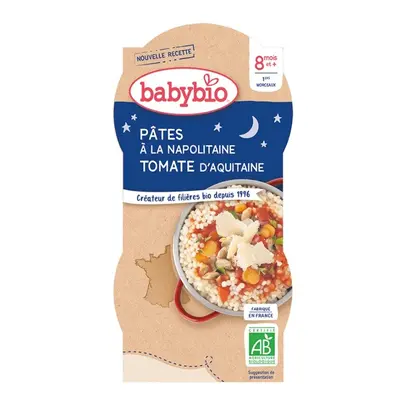 BABYBIO večer.menu Neapolské těstoviny 8m+ 2x200g