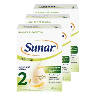 Sunar Sensitive 2 od 6m+ 500g - balení 3 ks