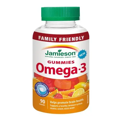 JAMIESON Omega-3 Gummies želatinové pastilky 90ks