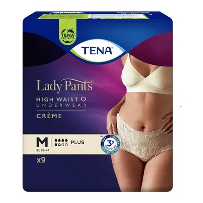 TENA LADY PANTS PLUS CREME MEDIUM KALHOTKY ABSORPČNÍ NATAHOVACÍ,BOKY 75-105CM,1010ML