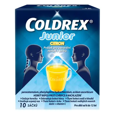 COLDREX JUNIOR CITRON 300MG/5MG/20MG POR PLV SOL SCC 10 I