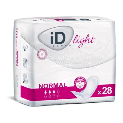 VLOŽKY ABSORPČNÍ ID EXPERT LIGHT NORMAL 350ML,COTTON FEEL,28KS