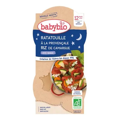 BABYBIO Příkrm Ratatouille po provensálsku s rýží 2x200g