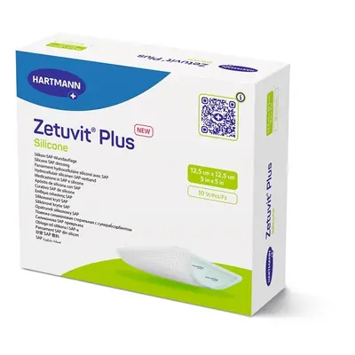 ZETUVIT PLUS SILICONE 12,5x12,5cm silikonové krytí bez lepivého okraje 10ks