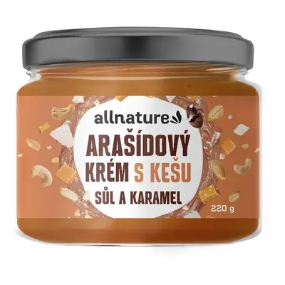 Allnature Arašídový krém s kešu solí a karamelem 220g