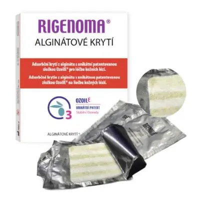 RIGENOMA alginátové krytí s OZOILE (10 x 10 cm) 5 ks