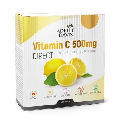 Adelle Davis Vitamin C 500mg DIRECT 30x3.2g