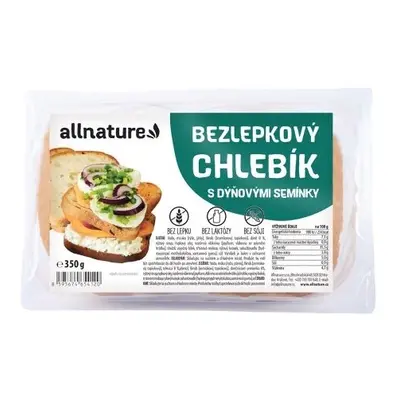 Allnature Bezlepkový chlebík s dýňovými semínky 350g