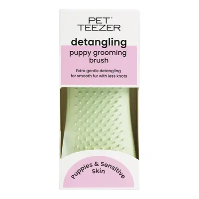 Pet Teezer detangling puppy grooming brush mint