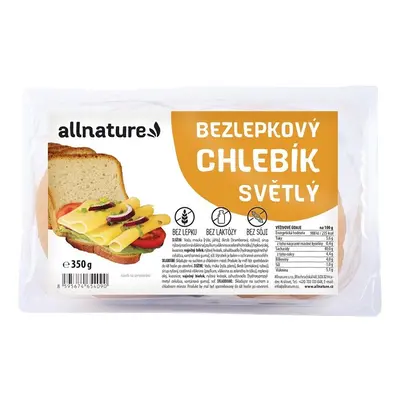 Allnature Bezlepkový chlebík světlý 350g