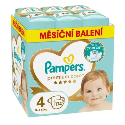 PAMPERS Premium Care plenky velikost 4 Maxi 9-14kg měsíční balení 174 ks