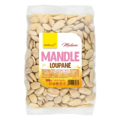 Mandle loupané medium 500 g Wolfberry