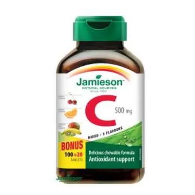 JAMIESON Vitamín C 500mg 3 ovocné přích.tbl.100+20