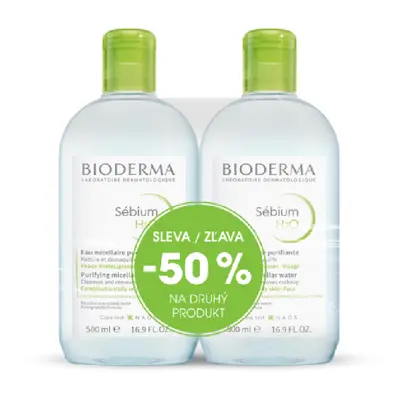 BIODERMA Sébium H2O 500ml 1+1 Festival