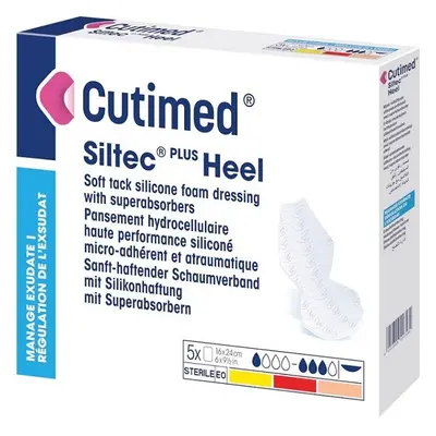 CUTIMED SILTEC HEEL PLUS pěnové krytí pro paty, lokty 16x24cm 5ks